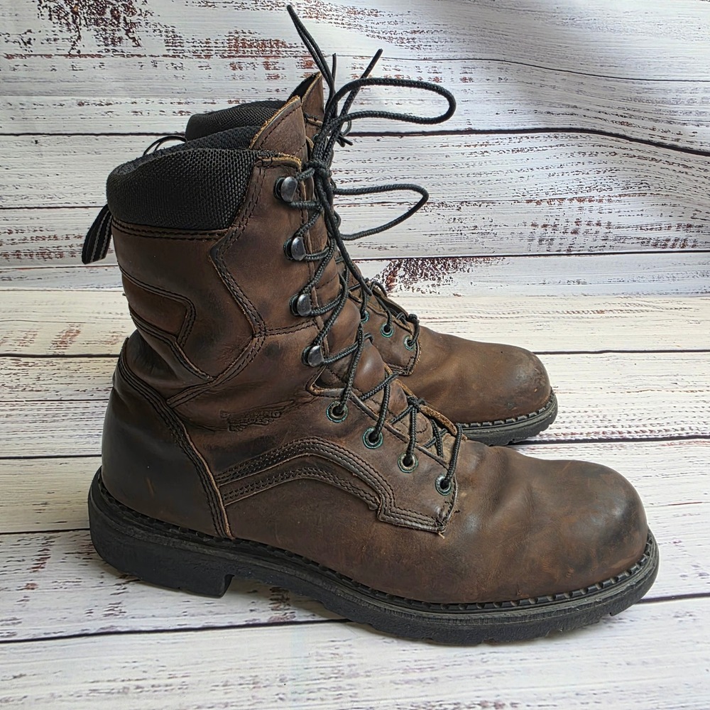 Red Wing 414 Mens Brown Leather Work Boots EH ASTM F2892-11 USA Made Size 13 B